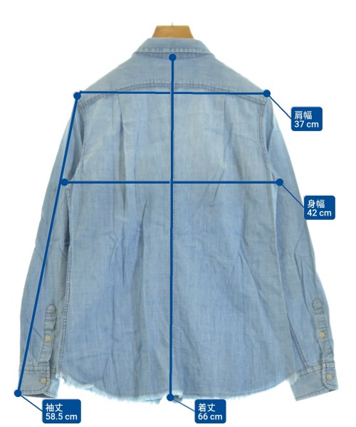 PLST（プラステ）カジュアルシャツ 青 サイズ:2(M位) レディース/2200650871106