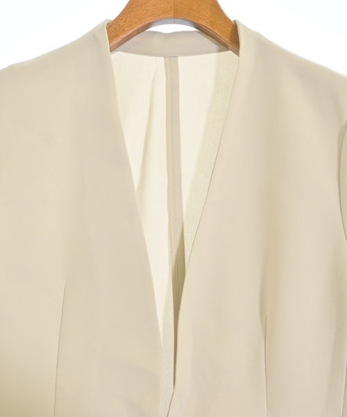 PLST（プラステ）ノーカラージャケット ベージュ サイズ:M レディース/2200650936034