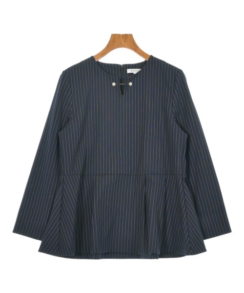 PLST(プラステ)ブラウス 紺 サイズ:S/2200658718045