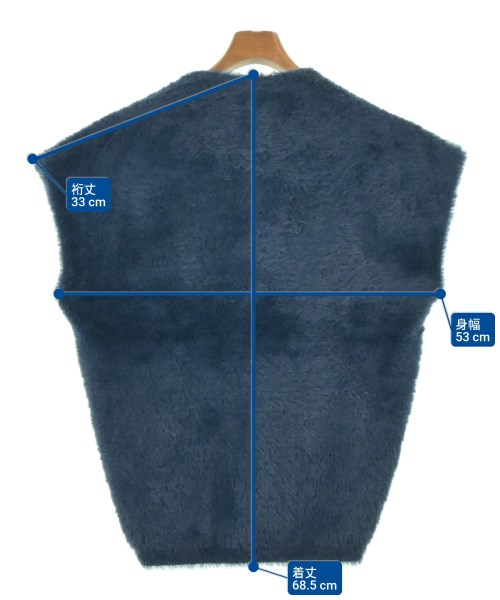 PLST（プラステ）ベスト 青 サイズ:M レディース/2200654999141