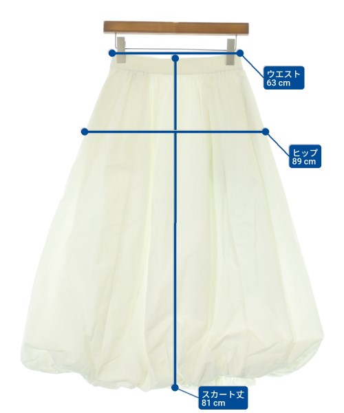 PLST（プラステ）ロング・マキシ丈スカート 白 サイズ:M レディース/2200654999325