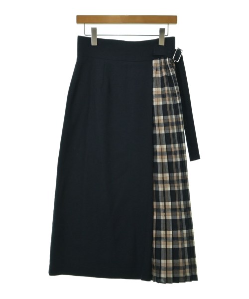 PLST(プラステ)ロング・マキシ丈スカート 紺 サイズ:M/2200659435019