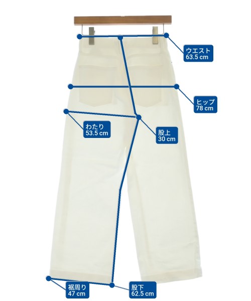 PLST（プラステ）デニムパンツ 白 サイズ:XXS レディース/2200632317028