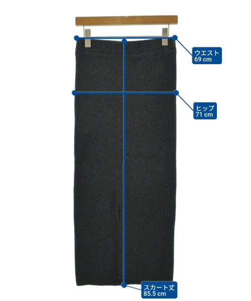 PLST（プラステ）ロング・マキシ丈スカート グレー サイズ:M レディース/2200659423122