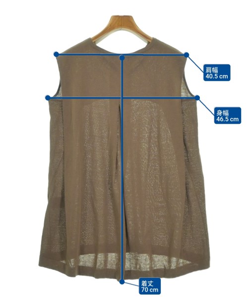 PLST（プラステ）ベスト/ノースリーブ 茶 サイズ:M レディース/2200659815125