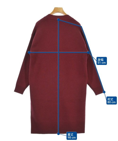 PLST（プラステ）カーディガン 赤 サイズ:M レディース/2200666009012