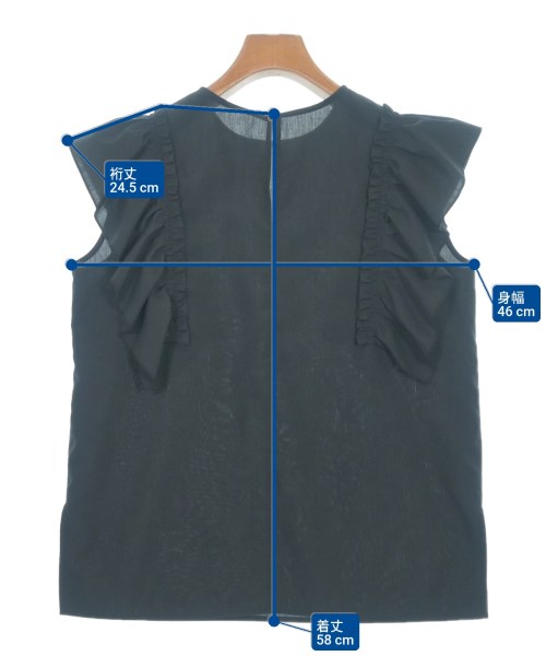 PLST（プラステ）ブラウス 黒 サイズ:S レディース/2200666140050