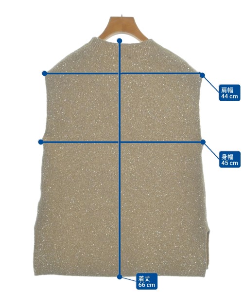 PLST（プラステ）ベスト/ノースリーブ ベージュ サイズ:S レディース/2200667461079