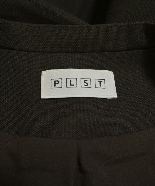 PLST（プラステ）ノーカラージャケット 茶 サイズ:M レディース/2200717538034