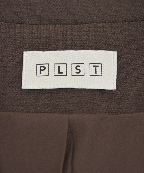PLST（プラステ）ノーカラージャケット 茶 サイズ:S レディース/2200722495117