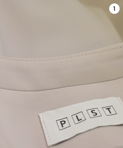 PLST（プラステ）ノーカラージャケット ベージュ サイズ:S レディース/2200722495124