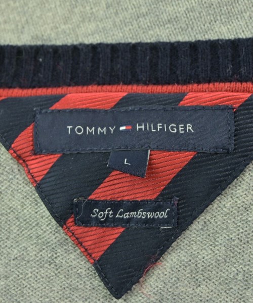 TOMMY HILFIGER（トミーヒルフィガー）ニット・セーター グレー サイズ:L メンズ/2200644350013