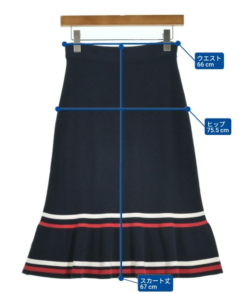 TOMMY HILFIGER（トミーヒルフィガー）ひざ丈スカート 紺 サイズ:S レディース/2200613690010