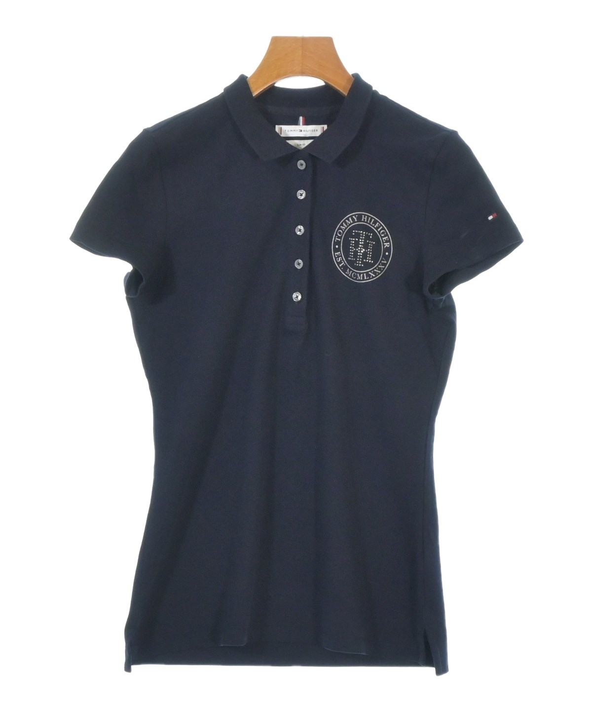 TOMMY HILFIGER（トミーヒルフィガー）ポロシャツ 紺 サイズ:XS