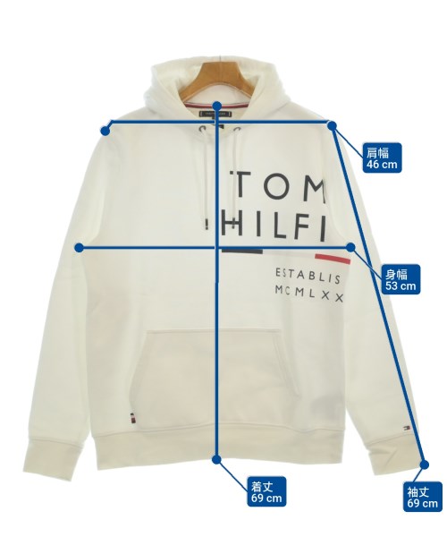 TOMMY HILFIGER（トミーヒルフィガー）パーカー 白 サイズ:L メンズ/2200644678032