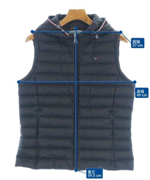 TOMMY HILFIGER（トミーヒルフィガー）ダウンジャケット/ダウンベスト 紺 サイズ:S メンズ/2200715489024