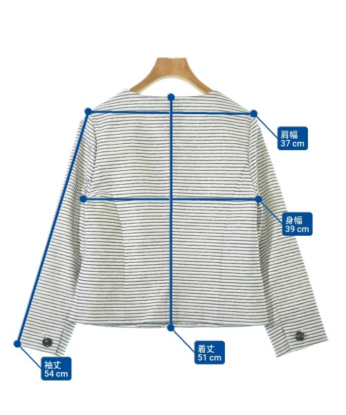 NOBLE（ノーブル）ノーカラージャケット 青 サイズ:38(M位) レディース/2200632192038