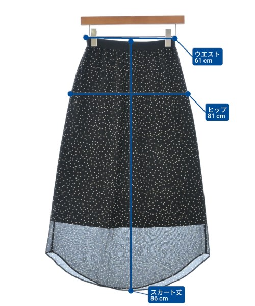 NOBLE（ノーブル）ロング・マキシ丈スカート 黒 サイズ:36(S位) レディース/2200641055096