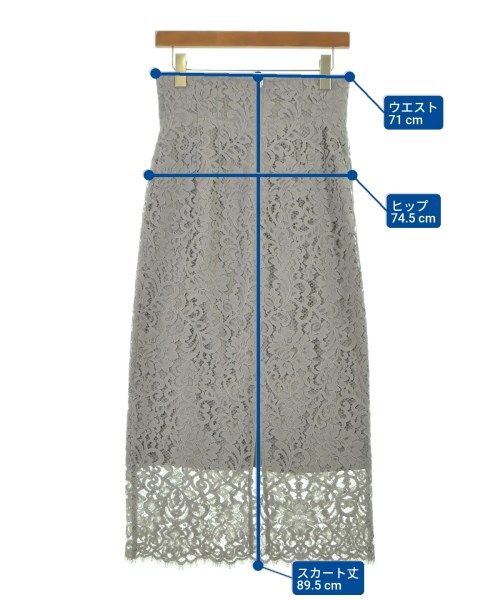 NOBLE（ノーブル）ロング・マキシ丈スカート グレー サイズ:38(M位) レディース/2200640036034