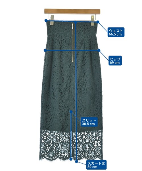 NOBLE（ノーブル）ロング・マキシ丈スカート 緑 サイズ:34(XS位) レディース/2200607942019