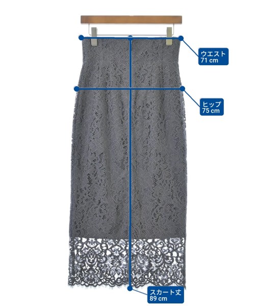 NOBLE（ノーブル）ロング・マキシ丈スカート グレー サイズ:36(S位) レディース/2200672782060