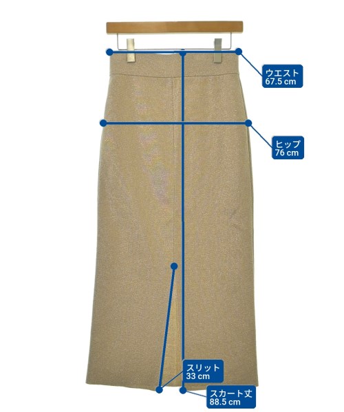 NOBLE（ノーブル）ロング・マキシ丈スカート ゴールド サイズ:F レディース/2200674237025