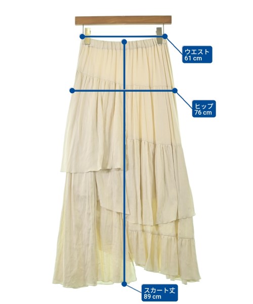 NOBLE（ノーブル）ロング・マキシ丈スカート 白 サイズ:F レディース/2200676394085