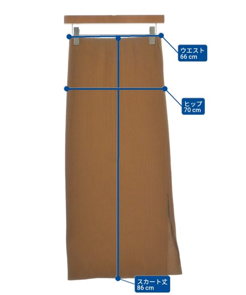 NOBLE（ノーブル）ロング・マキシ丈スカート 茶 サイズ:36(S位) レディース/2200655603054