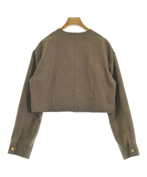 NOBLE（ノーブル）ノーカラージャケット 茶 サイズ:38(M位) レディース/2200657747015