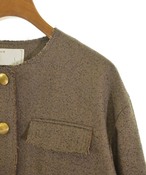 NOBLE（ノーブル）ノーカラージャケット 茶 サイズ:38(M位) レディース/2200657747015