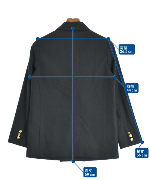 NOBLE（ノーブル）テーラードジャケット 黒 サイズ:34(XS位) レディース/2200646711010