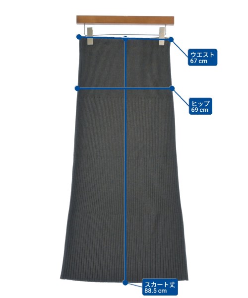 NOBLE（ノーブル）ロング・マキシ丈スカート グレー サイズ:-(M位) レディース/2200645848021