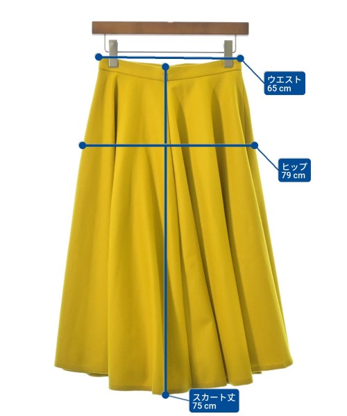 NOBLE（ノーブル）ロング・マキシ丈スカート 黄 サイズ:36(S位) レディース/2200651582049