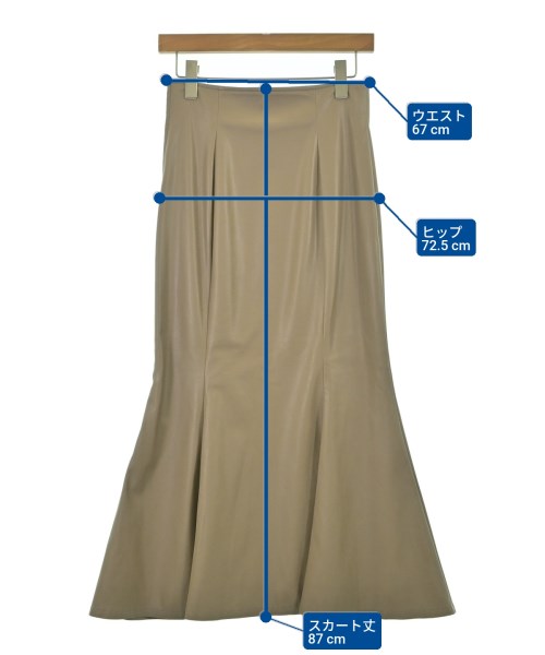 NOBLE（ノーブル）ひざ丈スカート ベージュ サイズ:36(S位) レディース/2200666684080