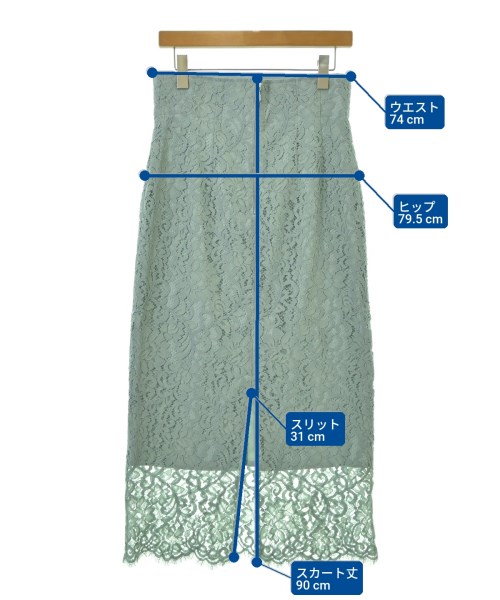 NOBLE（ノーブル）ロング・マキシ丈スカート 青 サイズ:40(M位) レディース/2200666865090