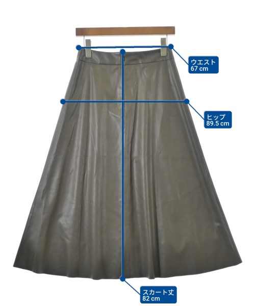 NOBLE（ノーブル）ロング・マキシ丈スカート 茶 サイズ:38(M位) レディース/2200663813049