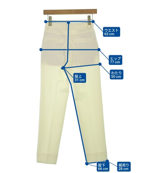 NOBLE（ノーブル）スラックス 白 サイズ:34(XS位) レディース/2200666509024
