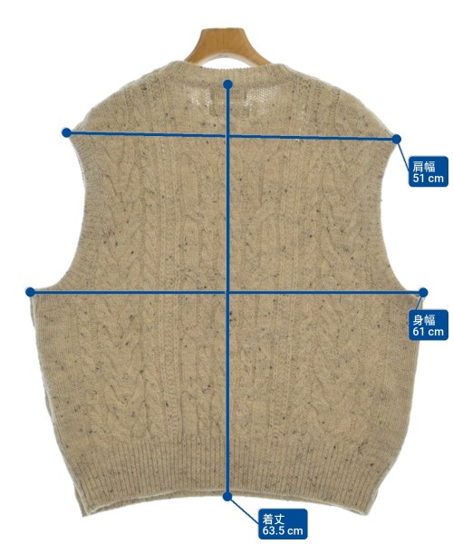 J.S.Homestead（ジェーエスホームステッド）ベスト ベージュ サイズ:M メンズ/2200627976049