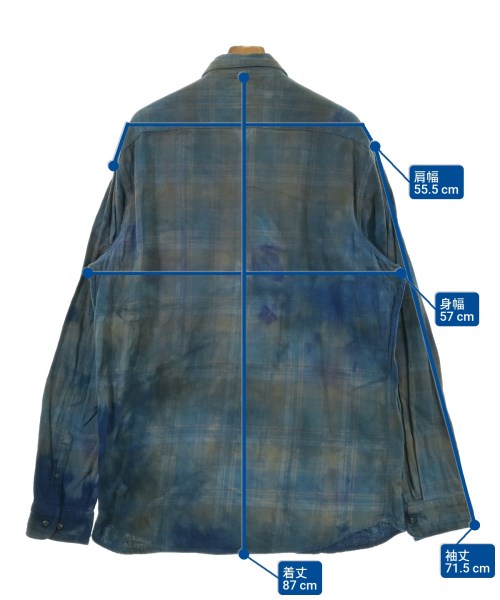 J.S.Homestead（ジェーエスホームステッド）カジュアルシャツ 青 サイズ:-(XL位) メンズ/2200653617060