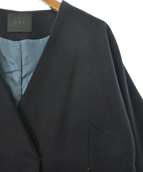 KBF（ケービーエフ）ノーカラージャケット 紺 サイズ:ONE レディース/2200635856012