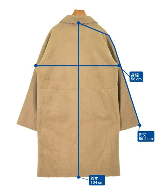 KBF（ケービーエフ）ムートンコート ベージュ サイズ:ONE レディース/2200636472013