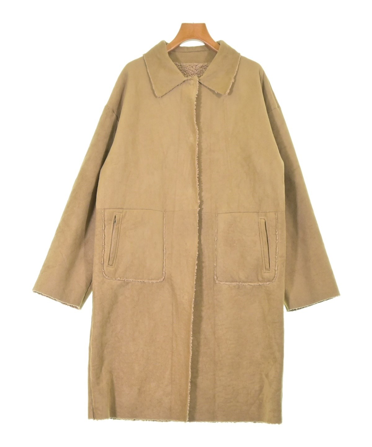 KBF（ケービーエフ）ムートンコート ベージュ サイズ:ONE レディース