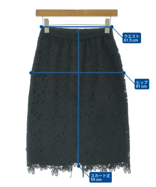 KBF（ケービーエフ）ひざ丈スカート 黒 サイズ:ONE レディース/2200637567053