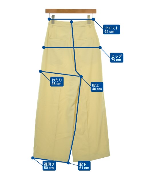 KBF（ケービーエフ）スラックス 黄 サイズ:36(S位) レディース/2200614355062