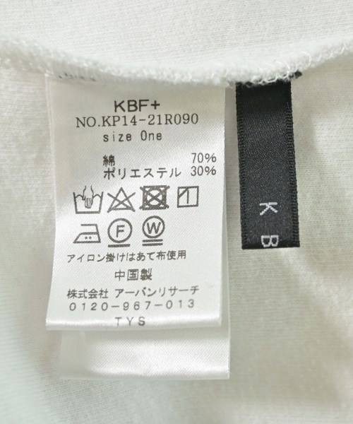 KBF（ケービーエフ）Tシャツ・カットソー 白 サイズ:ONE レディース/2200706661019
