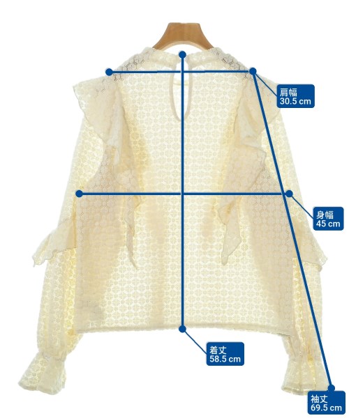 KBF（ケービーエフ）ブラウス 白 サイズ:ONE レディース/2200635012043