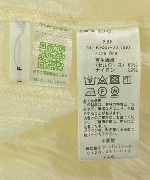 KBF（ケービーエフ）ブラウス ベージュ サイズ:ONE レディース/2200640866075
