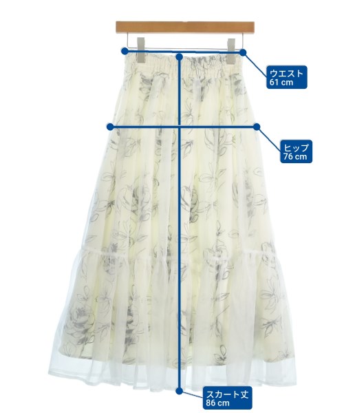 WILLSELECTION（ウィルセレクション）ロング・マキシ丈スカート 白 サイズ:M レディース/2200607230048