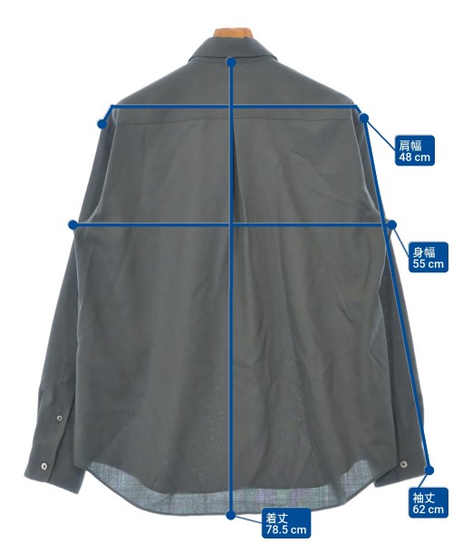 green label relaxing（グリーンレーベルリラクシング）カジュアルシャツ グレー サイズ:L メンズ/2200630474037