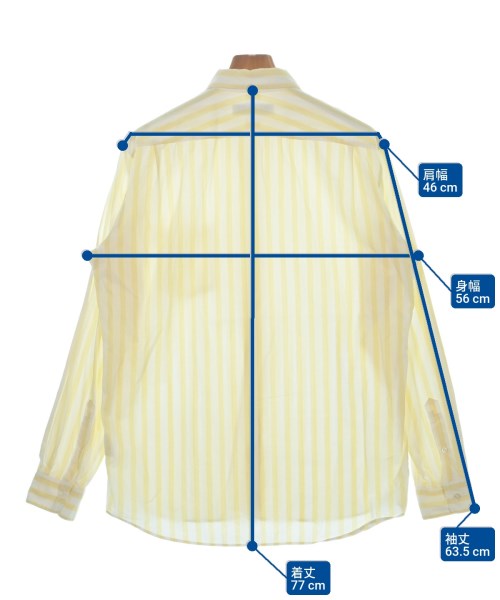 green label relaxing（グリーンレーベルリラクシング）カジュアルシャツ 黄 サイズ:L メンズ/2200623381113